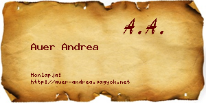 Auer Andrea névjegykártya
