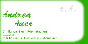 andrea auer business card